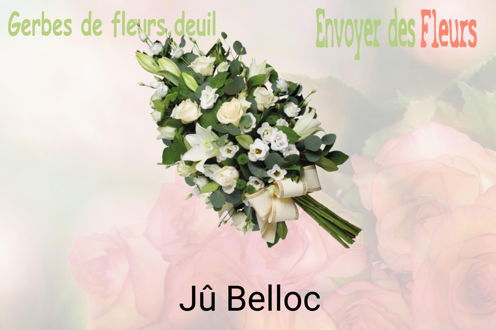 Gerbe de fleurs de deuil livrée à Jû-Belloc